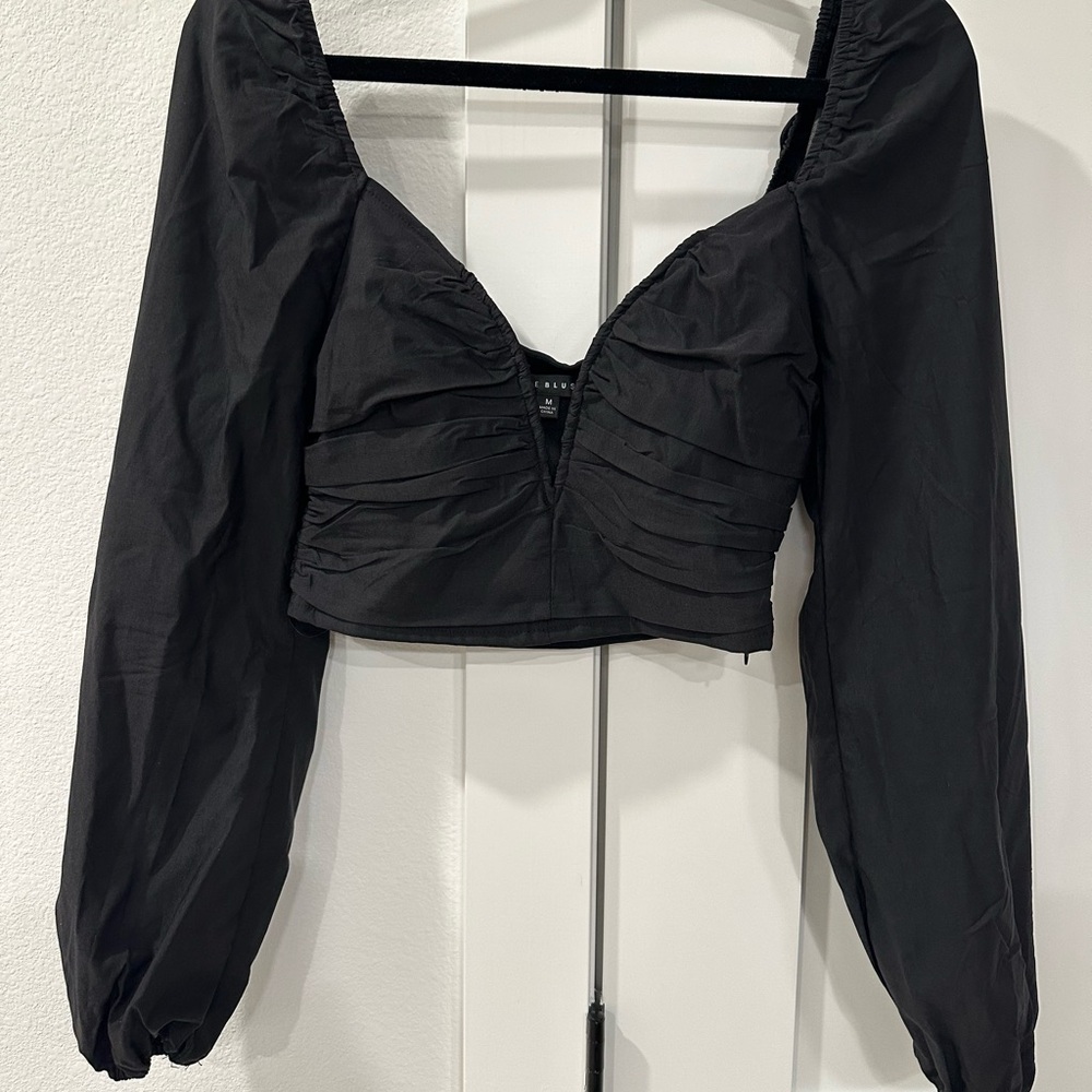 Cropped Black Women's Top